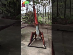 থ্রিডি ফাইবারগ্লাস বাস্তবসম্মত দেখায় ডাইনোসররা লড়াই করছে বহিরঙ্গন পটেরোসুরিয়া মূর্তি