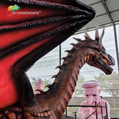 কেনা বিনোদন পার্ক আউটডোর ডেকোরেশন অ্যানিমেট্রনিক ড্রাগন সানপ্রুফ online manufacture