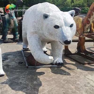 কেনা সানপ্রুফ আউটডোর ফাইবারগ্লাস প্রাণী পোলার বিয়ার online manufacture