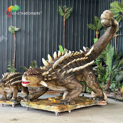 জুরাসিক আকর্ষণের জন্য প্রাণবন্ত আকারের অ্যানিকিলোসরাস সিমুলেশন ডাইনোসর