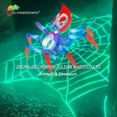 স্পাইডার চাইনিজ লাইট ল্যান্টার্ন সাদা আলোর রঙ ডেকোরেশন ইভেন্টের জন্য নিখুঁত