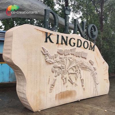 ভালো দাম অ্যান্টি ওয়াটার কাস্টম মেড অ্যানিমেট্রনিক্স ফাইবারগ্লাস লোগো বিনোদন পার্ক সজ্জার জন্য অনলাইন