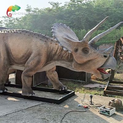 ভালো দাম 7M Dino Animatronic Realistic Tricratops বড় আউটডোর ডাইনোসর লেজ সরানো সহ অনলাইন