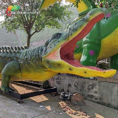 ভালো দাম চিড়িয়াখানা প্রদর্শনী বাস্তবসম্মত অ্যানিমেট্রনিক প্রাণীদের জীবন আকার কুমির জলরোধী অনলাইন