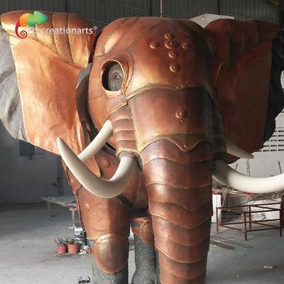 ভালো দাম Mall Decoration Custom Made Animatronics Fiberglass Elephant Statue 4.5 meters অনলাইন