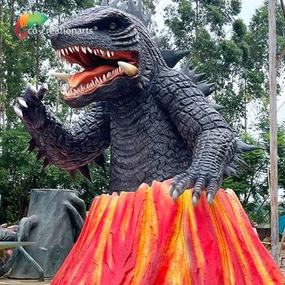 ভালো দাম বিনোদন পার্কে আউটডোর কাস্টম অ্যানিমেট্রনিক্স গডজিলা মনস্টার আগ্নেয়গিরি অনলাইন