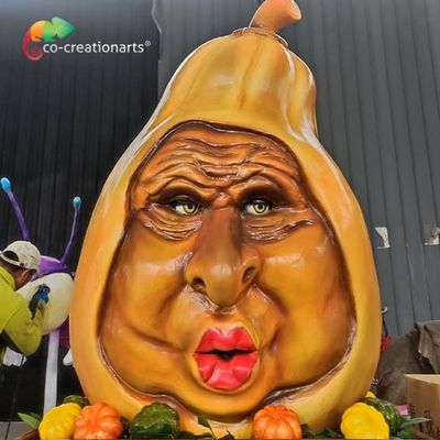 ভালো দাম 0.8 মিটার উচ্চতা অ্যানিমেট্রনিক পাম্পকিন হেড ফেস অ্যামিউজমেন্ট পার্কের জন্য আলাদা করা যায় অনলাইন