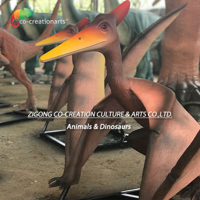 ভালো দাম প্রাণবন্ত ফাইবারগ্লাস পিটারোসৌর মূর্তিঃ প্রাণবন্ত উঁচু পাখির সাথে জুরাসিক থিমযুক্ত সজ্জা অনলাইন