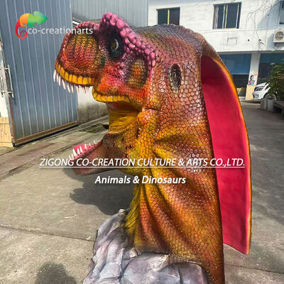 ভালো দাম ফাইবারগ্লাস টি-রেক্স হেড ফটো কল ফর ডাইনোসর মিনি গল্ফ প্রোপস থিম পার্ক সজ্জা অনলাইন